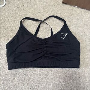 Gymshark Black Sports Bra with Logo